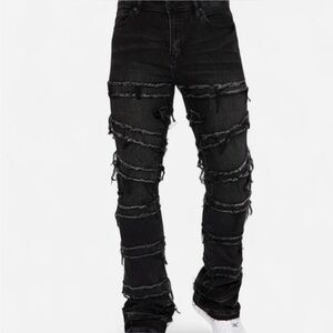 Fashion Nova Black Ripped Skinny Jeans